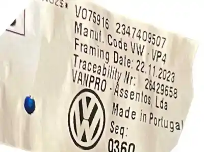 Автозапчасти б/у сиденье правое переднее за volkswagen t-roc (a11, d11) 2.0 tdi ссылки oem iam 2q4881106l  