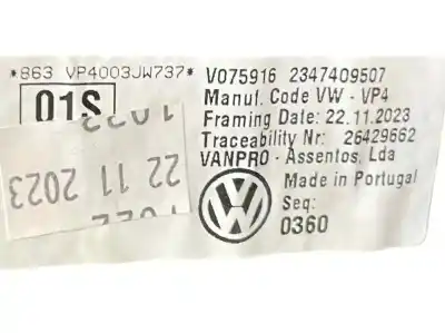 Автозапчастина б/у задні сидіння для volkswagen t-roc (a11, d11) 2.0 tdi посилання на oem iam 2ga885375d  