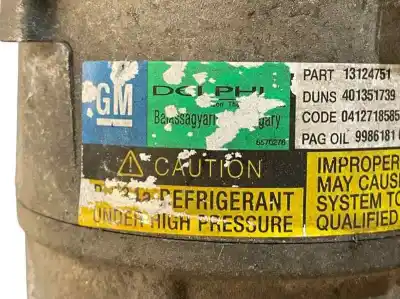 Peça sobressalente para automóvel em segunda mão compressor de ar condicionado a/a a/c por opel astra h caravan 1.7 16v cdti referências oem iam 13124751 93190259 4751