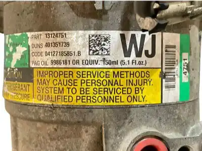 Peça sobressalente para automóvel em segunda mão compressor de ar condicionado a/a a/c por opel astra h caravan 1.7 16v cdti referências oem iam 13124751 93190259 4751