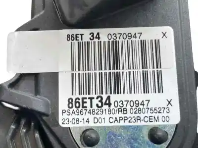 Автозапчастина б/у педальний потенціометр для peugeot 308 thp 1.6 125 cv посилання на oem iam 9674829180  86et34