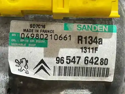 Peça sobressalente para automóvel em segunda mão compressor de ar condicionado a/a a/c por peugeot 407 2.0 16v hdi cat (rhr / dw10bted4) referências oem iam 9654764280  1311f