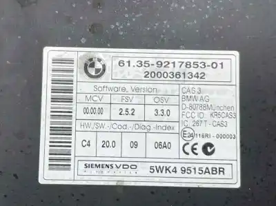 Peça sobressalente para automóvel em segunda mão módulo eletrônico por bmw serie 1 berlina (e81/e87) 2.0 16v diesel cat referências oem iam 61359217853 61359395657 9217853