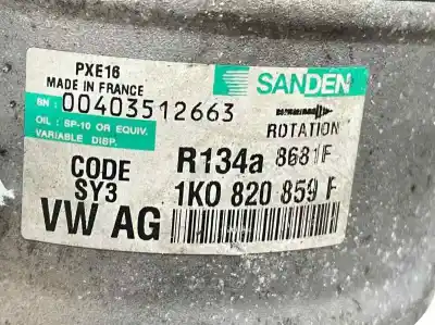 Second-hand car spare part air conditioning compressor for audi a3 (8p) 1.9 tdi oem iam references 1k0820859f  8681f