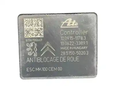 Pezzo di ricambio per auto di seconda mano abs per citroen c-elysee (dd_) 1.6 hdi 92 riferimenti oem iam 9806891780 1610183280 1610183180