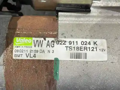 Peça sobressalente para automóvel em segunda mão motor de arranque por volkswagen caddy ka/kb (2c) 1.6 tdi referências oem iam 02z911024k  ts18er121