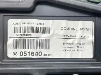 Автозапчастина б/у панель інструментів для citroen c-elysee (dd_) 1.6 hdi 92 посилання на oem iam 9805164080  9809616680