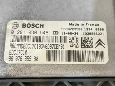 Автозапчастина б/у ебу контролер двигуна для citroen c-elysee (dd_) 1.6 hdi 92 посилання на oem iam 9807885980 1609339680 0281030546