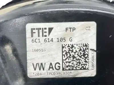Автозапчастина б/у гальмівний серво для skoda fabia iii (nj3) 1.4 tdi посилання на oem iam 6c1614105g 6c1614106e 6r1 614106k