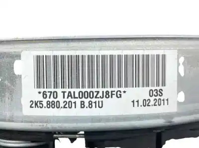 Автозапчастина б/у комплект подушки безпеки для volkswagen caddy ka/kb (2c) 1.6 tdi посилання на oem iam 2k5857003ar 2h0959655b 2k5880201b