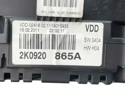 İkinci el araba yedek parçası enstrüman paneli için volkswagen caddy ka/kb (2c) 1.6 tdi oem iam referansları 2k0920865a  