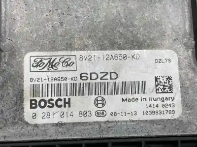 Second-hand car spare part ecu engine control for ford fiesta (cb1) 1.6 tdci cat oem iam references 8v2112a650kd 0281014803 8v21-12a650-kd