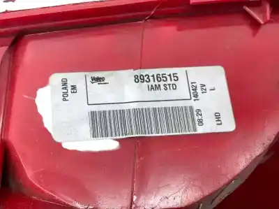 Second-hand car spare part left tailgate light for opel corsa d 1.3 16v cdti oem iam references 13186350  89316515