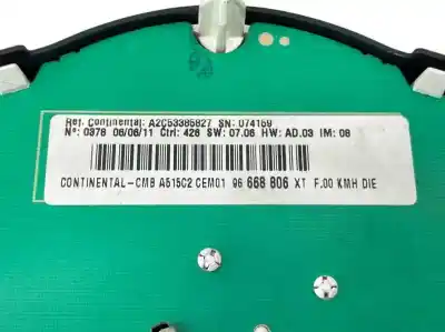 Pezzo di ricambio per auto di seconda mano pannello degli strumenti per citroen c3 picasso 1.6 hdi fap riferimenti oem iam 96668806xt  a2c53385827