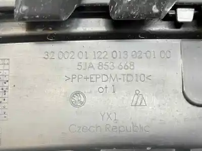 Автозапчастина б/у решіта переднього бампера для skoda rapid spaceback (nh1) 1.6 tdi посилання на oem iam 5ja853668  