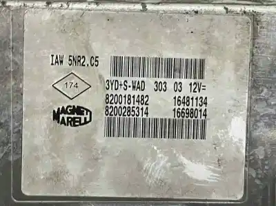 Piesă de schimb auto la mâna a doua unitate de control motor ecu pentru renault clio ii fase ii (b/cb0) 1.2 16v referințe oem iam 8200181482 16481134 8200285314