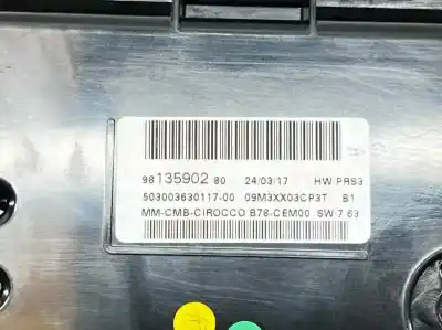 Second-hand car spare part dashboard for citroen c4 picasso 1.2 12v e-thp / puretech oem iam references 9813590280  9828380580