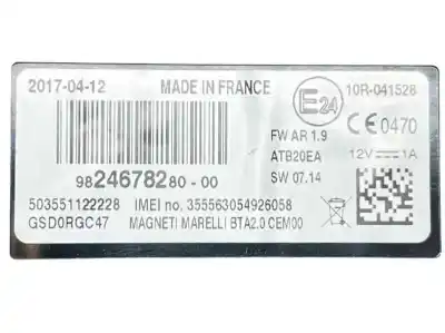 Pezzo di ricambio per auto di seconda mano modulo elettronico per citroen c4 picasso 1.2 12v e-thp / puretech riferimenti oem iam 9824678280  