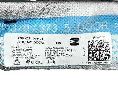 Second-hand car spare part front left curtain airbag for seat leon (5f1) 1.6 tdi oem iam references 5f4880741  