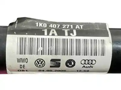 Автозапчастина б/у передня ліва трансмісія для audi a3 (8p) 1.9 tdi ambiente посилання на oem iam 1k0407271at 1k0407451cx 1k0407271lb