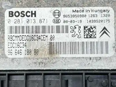 Second-hand car spare part ecu engine control for citroen berlingo multispace (b9) 1.6 hdi 75 16v oem iam references 9664618080  0281013871