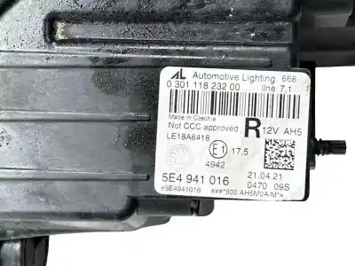 Second-hand car spare part right headlight for skoda octavia iv (nx3, nn3) 1.5 tsi oem iam references 5e4941016  030111823200