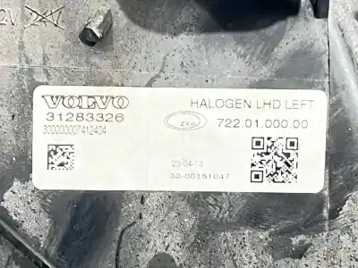 Second-hand car spare part left headlight for volvo v40 2.0 diesel cat oem iam references 31283326  31420003