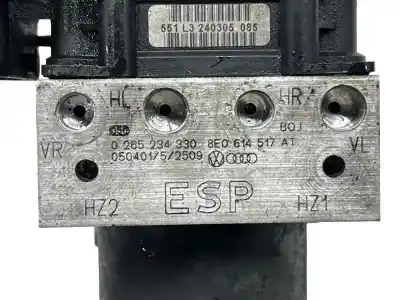 Peça sobressalente para automóvel em segunda mão abs por audi a4 berlina (8e) 2.0 tfsi (147kw) referências oem iam 8e0614517at  0265234330