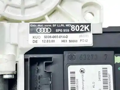Peça sobressalente para automóvel em segunda mão motor elevador vidro dianteiro direito por audi a3 (8p) 1.9 tdi ambiente referências oem iam 8p0959802k  8p0959802m