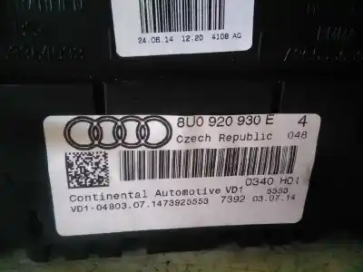 Автозапчастина б/у панель інструментів для audi q3 (8ub) cfg посилання на oem iam 8u0920930e  