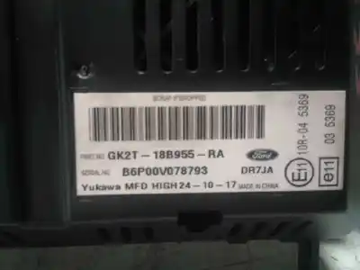Pezzo di ricambio per auto di seconda mano display multifunzione per ford ka+ (cdu) yskd riferimenti oem iam gk2t18b955ra  