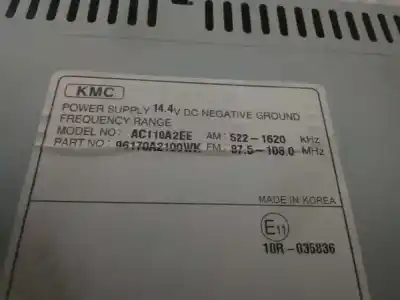 Second-hand car spare part audio system / radio cd for kia ceed (jd) d4fc oem iam references 96170a2100wk  