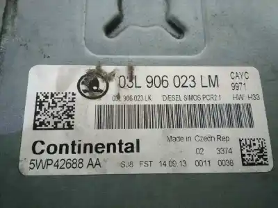 Second-hand car spare part ecu engine control for skoda rapid (nh) cay oem iam references 03l906023lm  
