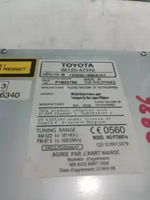 Pezzo di ricambio per auto di seconda mano impianto audio / radio cd per toyota prius (zvw30) 2zr riferimenti oem iam 8612047340  