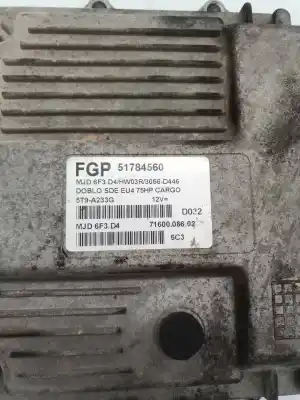Second-hand car spare part ecu engine control for fiat i doblò (119) 199a2000 oem iam references 51784560  
