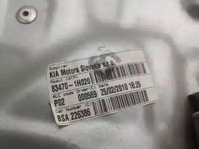 Second-hand car spare part rear left window regulator for kia ceed (ed) d4fbw oem iam references 834701h020  