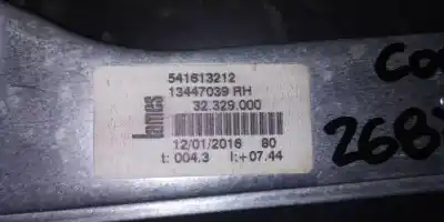 Second-hand car spare part passenger side right window regulator for opel corsa e selective oem iam references 541613212  