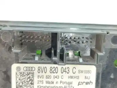Second-hand car spare part climate control for audi a3 (8v) ambiente oem iam references 8v0820043c  