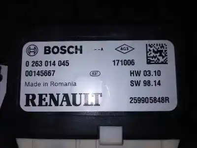 Second-hand car spare part electronic module for renault captur limited 118 cv / 87 kw oem iam references 259905848r  