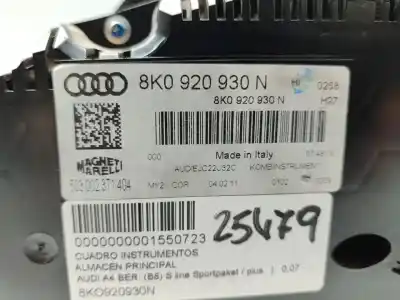 Second-hand car spare part dashboard for audi a4 avant (8k5) (2008) básico quattro oem iam references 8ko920930n  