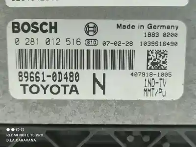 Second-hand car spare part ecu engine control for toyota yaris (ksp9/scp9/nlp9) básico oem iam references 89661-0d480  