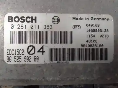 Second-hand car spare part ecu engine control for citroen c8 2.2 hdi 16v premier ii oem iam references 9652590280  