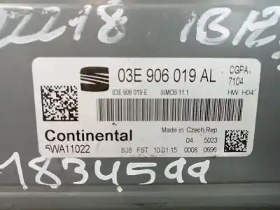 Second-hand car spare part ecu engine control for seat ibiza (6j5) reference oem iam references 03e906019al  