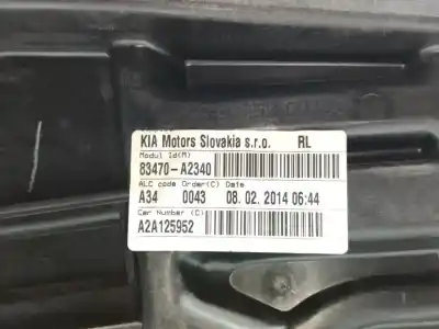 Second-hand car spare part rear left window regulator for kia cee´d business oem iam references 83470a2340  