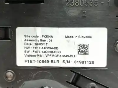 Second-hand car spare part dashboard for ford focus iii 1.5 tdci oem iam references f1et10849blr  