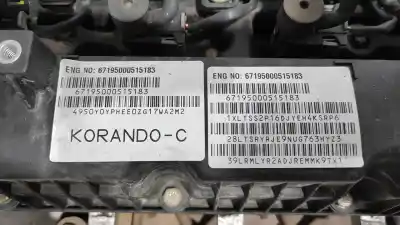 Peça sobressalente para automóvel em segunda mão motor completo por ssangyong korando crystal 4x2 referências oem iam 671950  