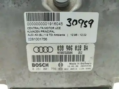 Автозапчастина б/у ебу контролер двигуна для audi a3 (8l) 1.9 tdi посилання на oem iam 0281001756  