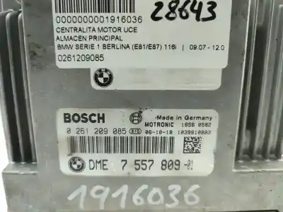 Second-hand car spare part ecu engine control for bmw serie 1 berlina (e81/e87) 116i oem iam references 0261209085  