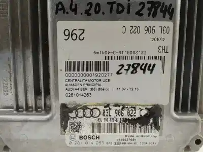 Автозапчасти б/у блок управления двигателем за audi a4 b8 (8k2) 2.0 tdi ссылки oem iam 0281014263  
