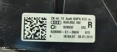 Автозапчастина б/у правий ліхтар для audi q3 (8ub, 8ug) 2.0 tdi посилання на oem iam 8uo052102r  